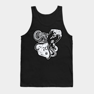 Fathomless D20: dnd 5e warlock dice White and black text Tank Top